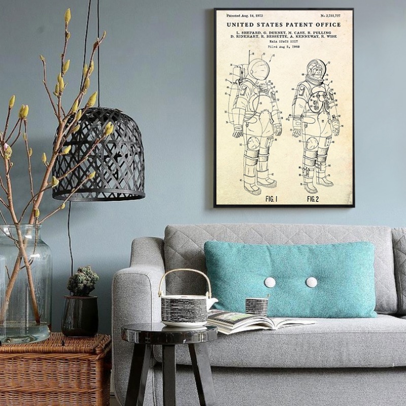 Vintage Flying Saucer UFO Blue - огляд і ціна Star Map Poster